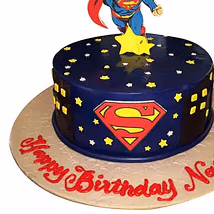 Delicious Superman Birthday Cake - Perfect for Kids' Parties
