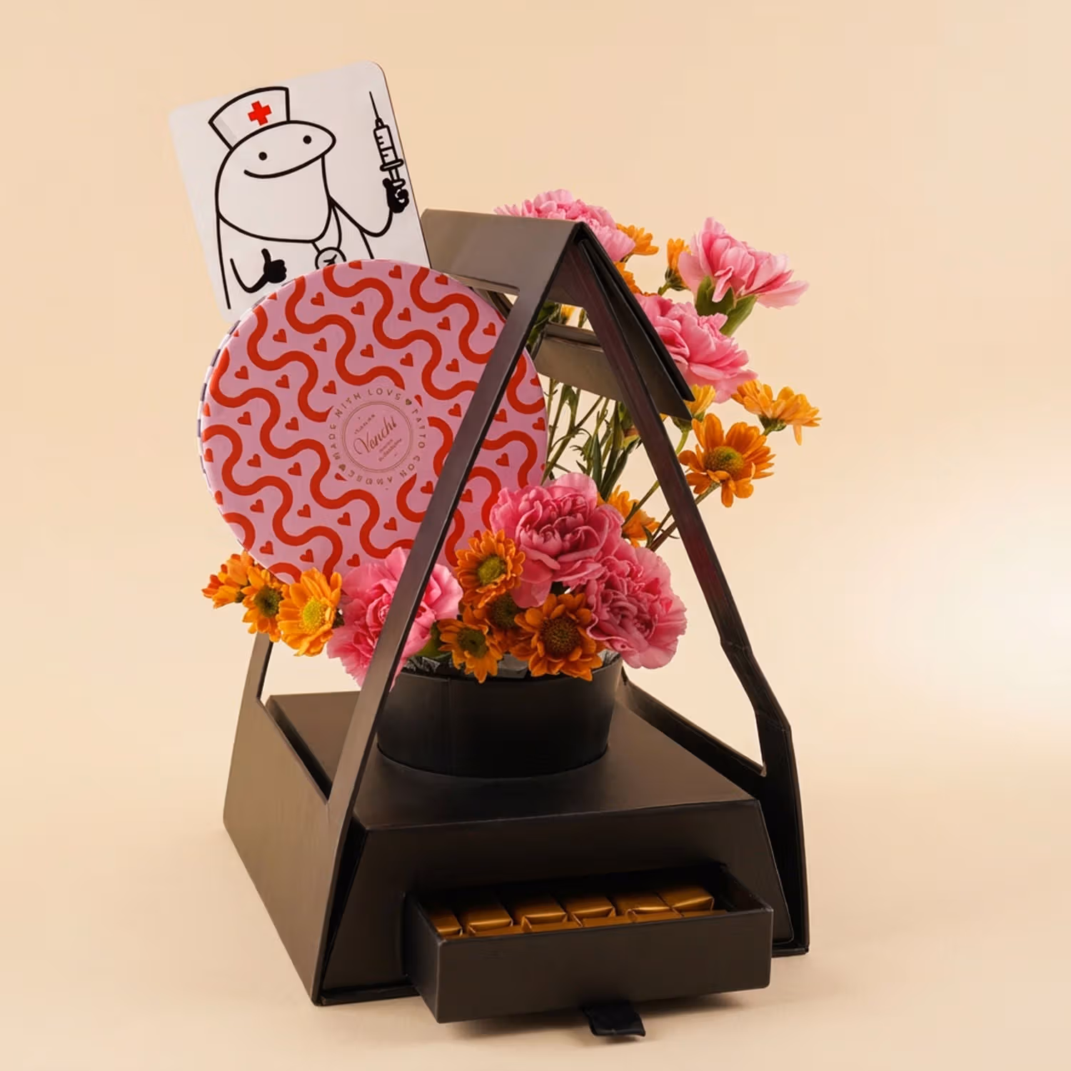Medical Graduation COngrats Flowers & Venchi Chocolate