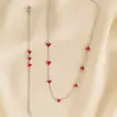 Scarlet Love Necklace Set with Vibrant Rose Bouquet