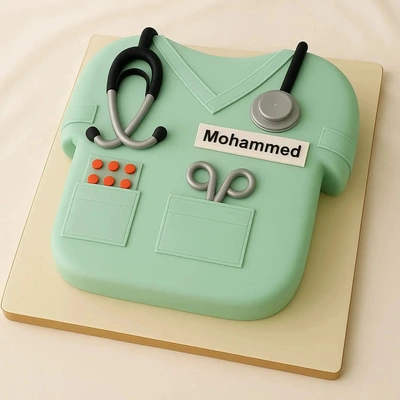 Personalized Chocolate Doctor Graduation Cake - 3 Kg