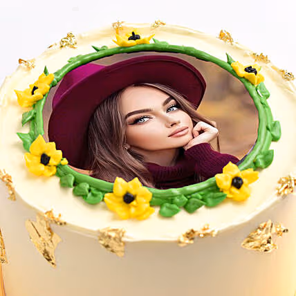 كعكة الشوكولاتة بتصميم زهرة عباد الشمس