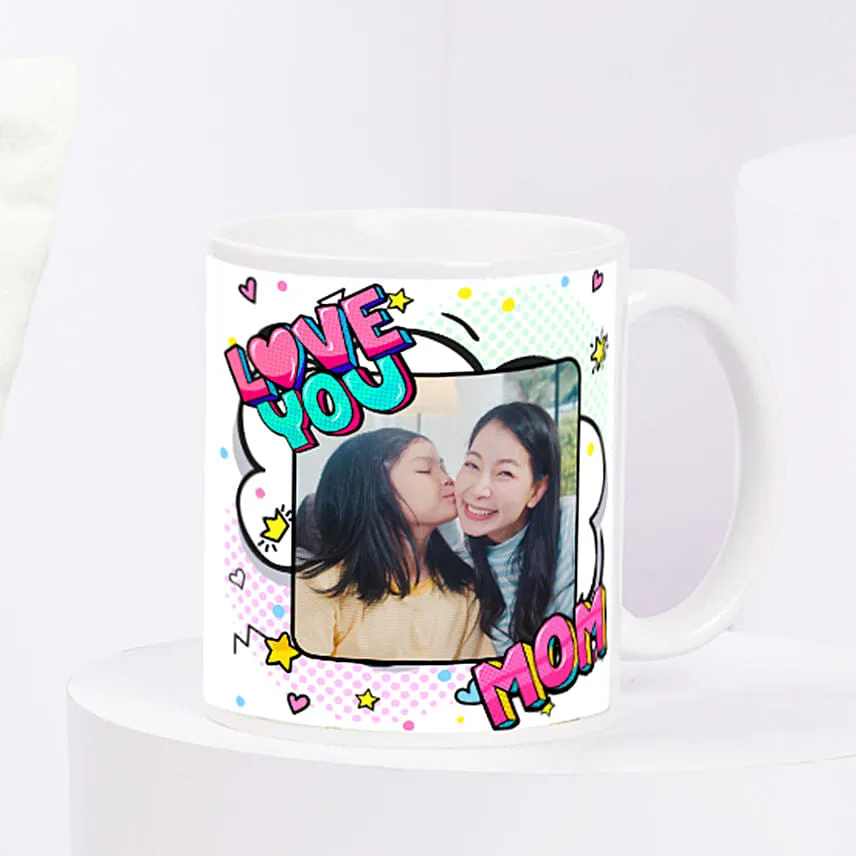 Love You Mom Personalised Cushion and Mug Combo