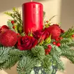 Festive Flame Christmas Vase Arrangement