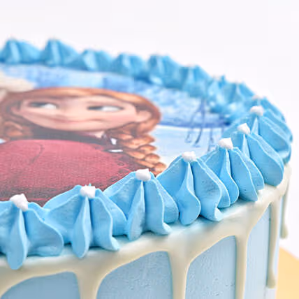 Frozen-Themed Elsa and Anna Chocolate Cake
