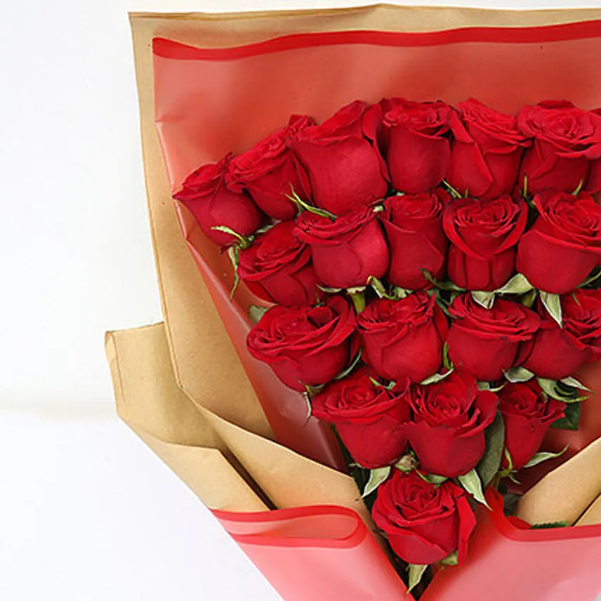 20 Passionate Red Roses Bunch