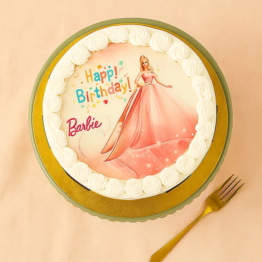Barbie Birthday Cake Chocolate 8 Inches