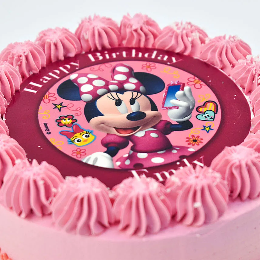 Cute Minni Mouse Birthday Redvelvet Cake 4 Portion