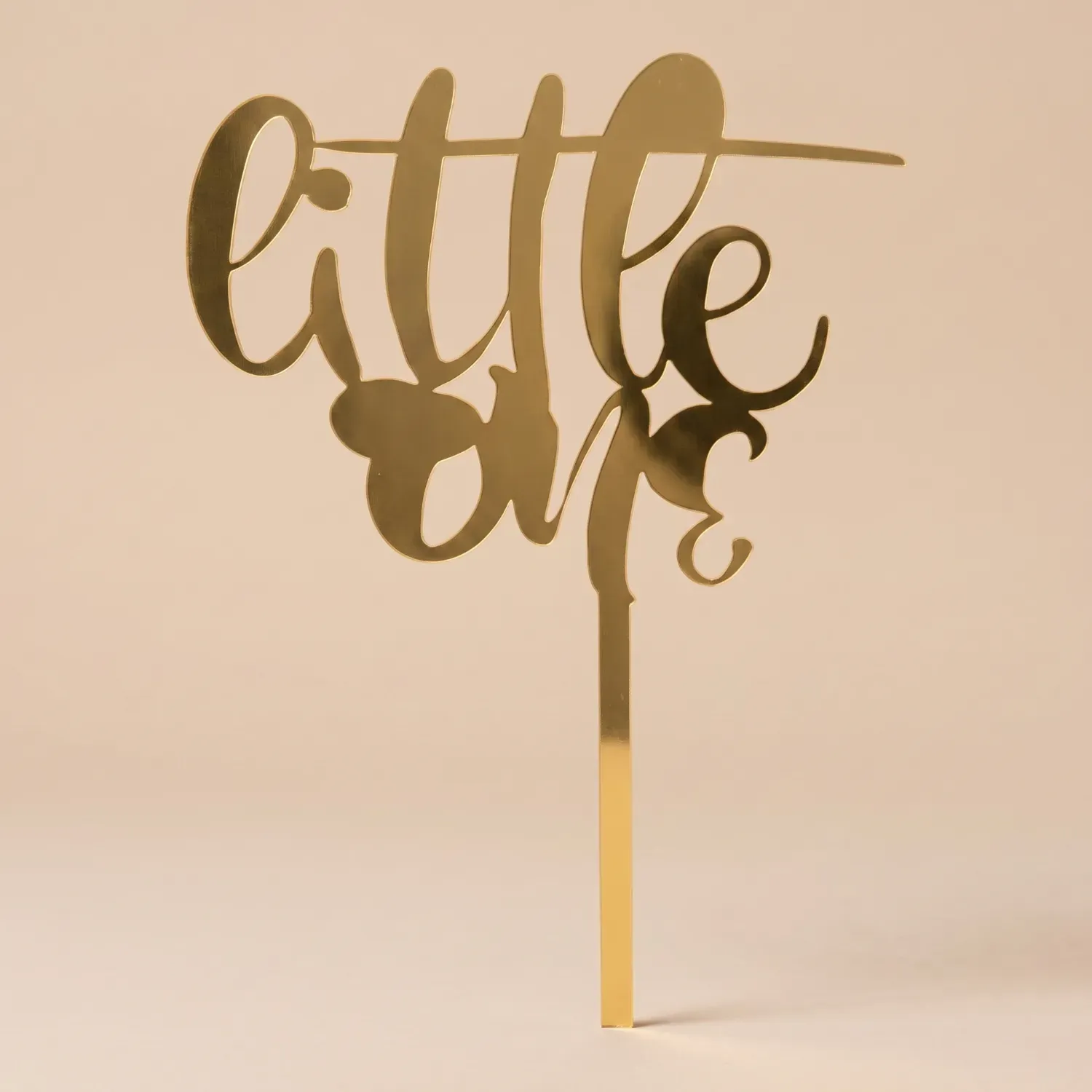 Elegant Gold 'Little One' Cake Topper - Perfect for Baby Showers and First Birthdays