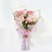 Elegant Floral Tribute: Pink Roses and Carnations Bouquet