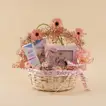 New Baby Girl Basket | Flowers with Bostani Chocolate
