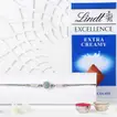 Elegant Blue Floral Meenakari Rakhi with Lindt Milk Chocolate Gift Set