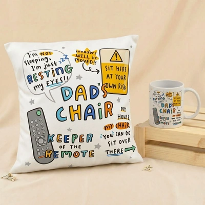 Funny Gift Set for Dad – Cushion & Mug