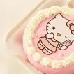 Delightful Hello Kitty Mini Cake for Kids - Chocolate