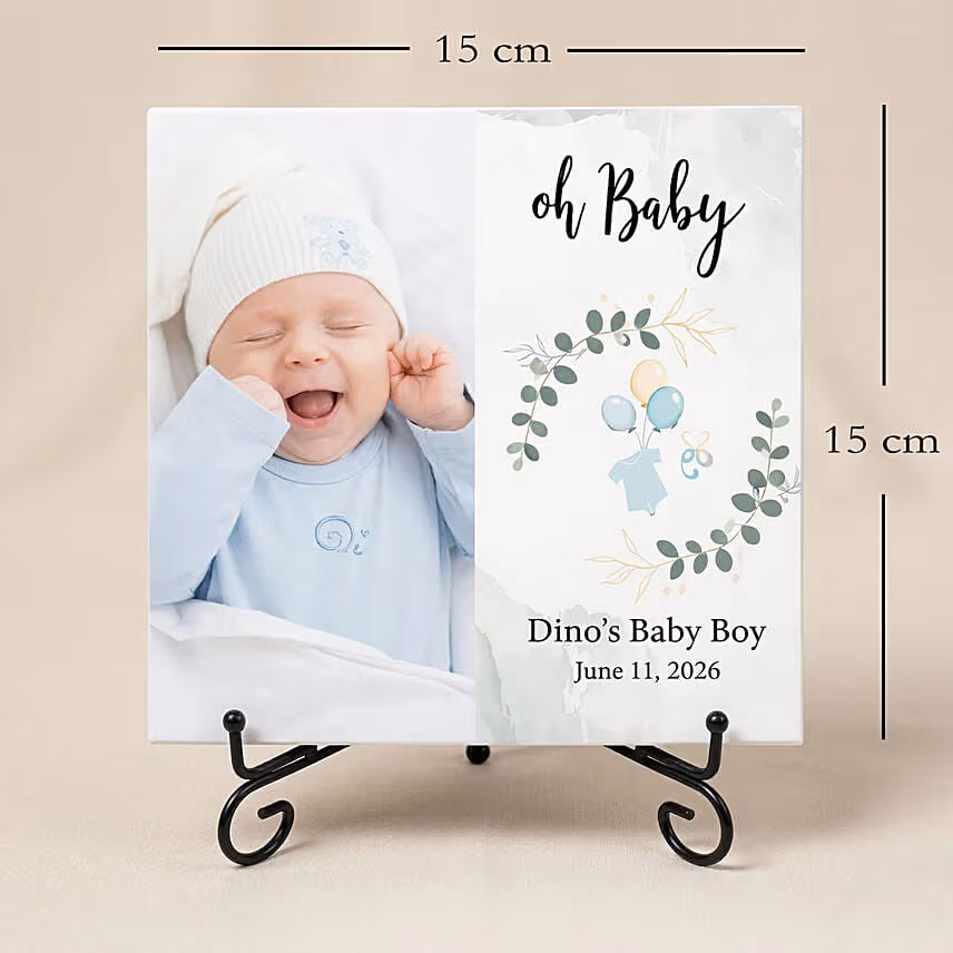 Personalized New Born Baby Boy Photo Frame