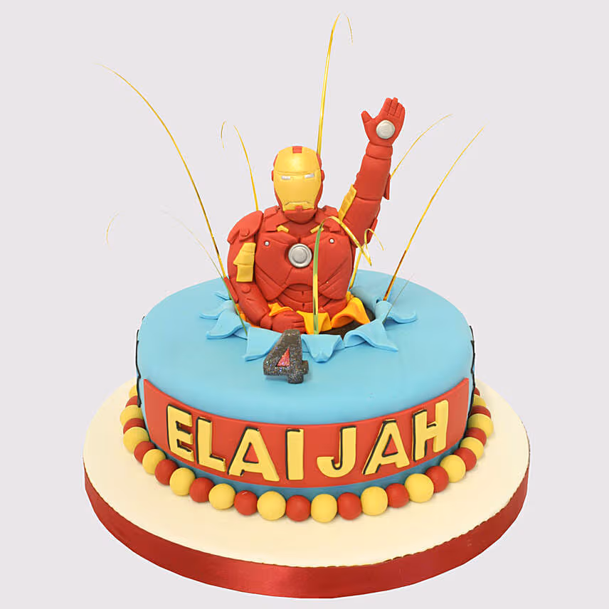 Iron Man Surprise Truffle Cake