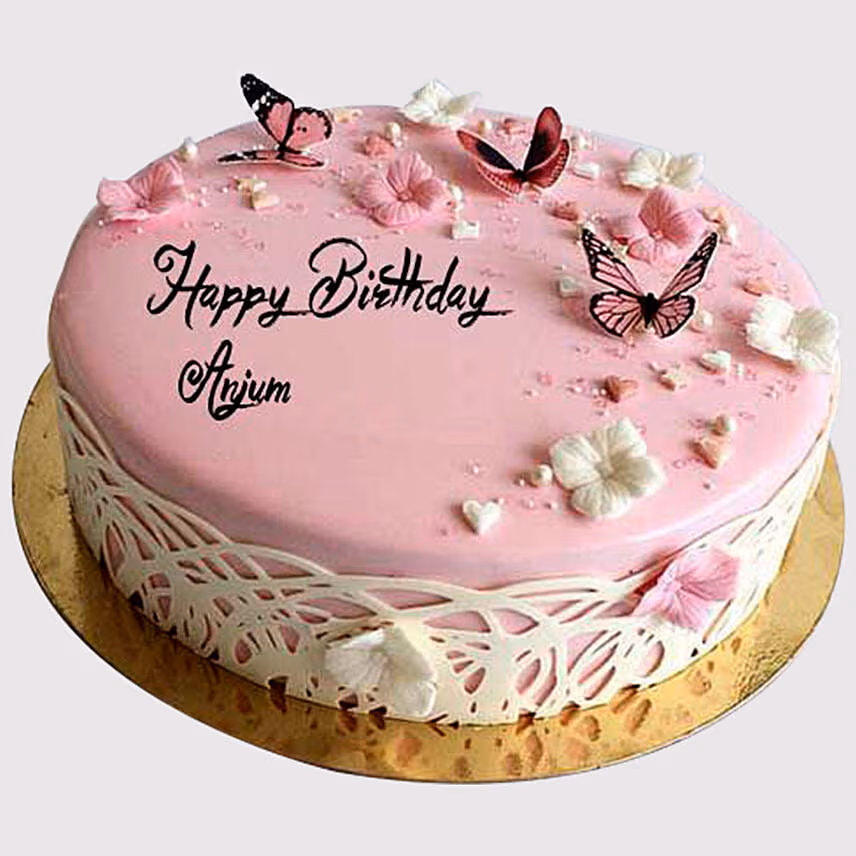 Butterfly Strawberry Cake