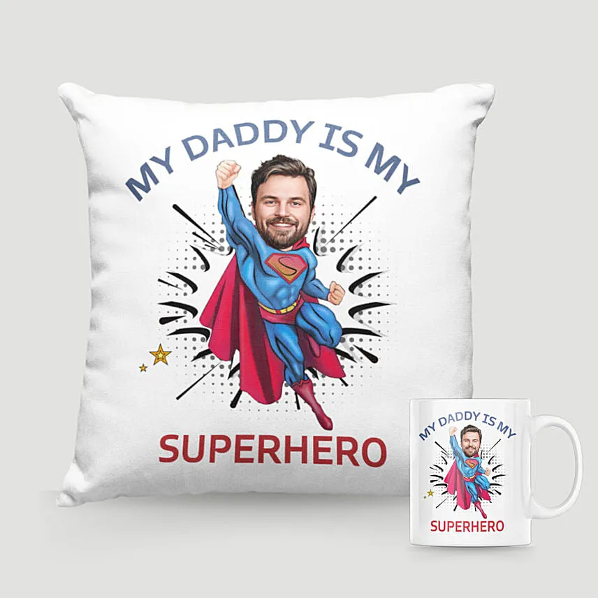Personalised Superhero Dad Cushion