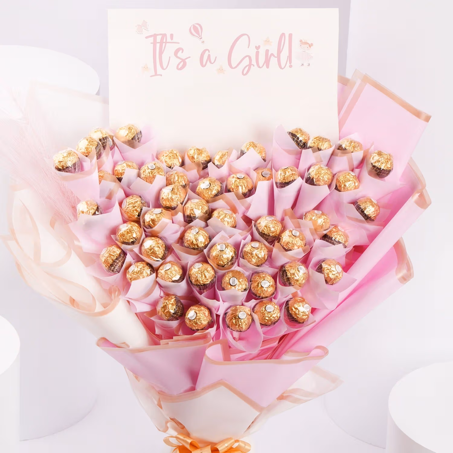 Celebrate with an 'It's a Girl' Ferrero Rocher Bouquet