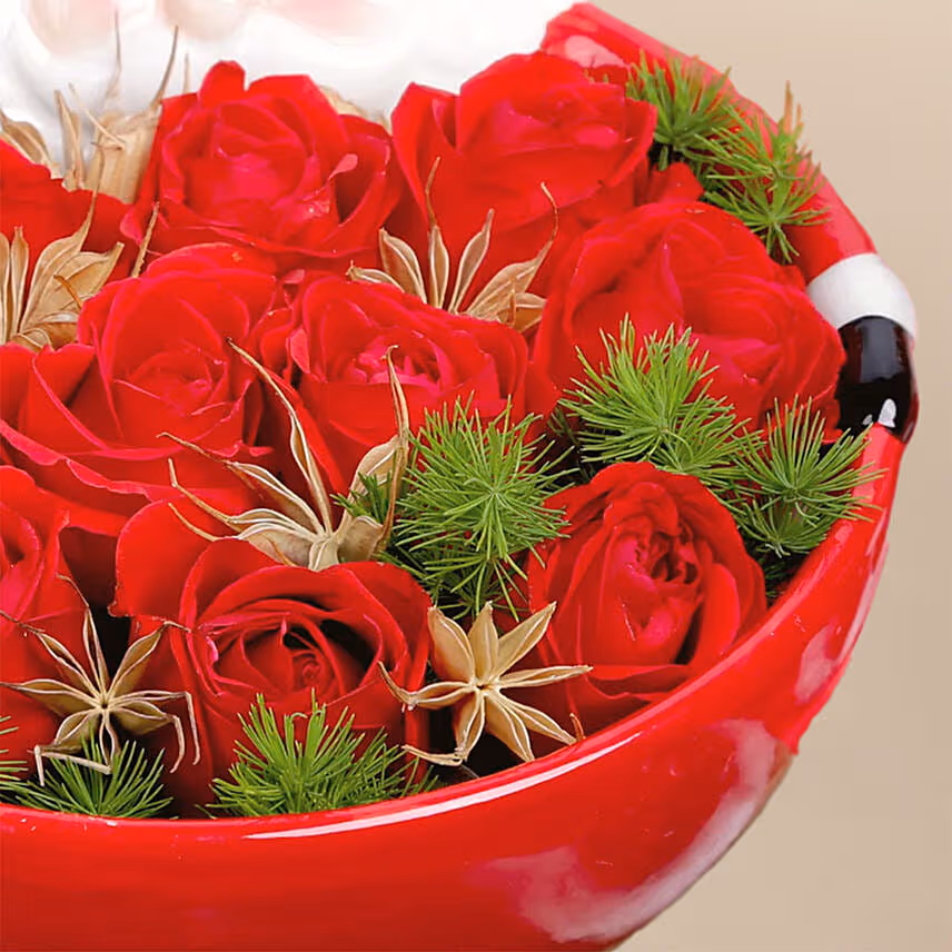 Santa Bowl of Roses