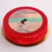 Exquisite 500gm Red Velvet Cake for a Happy Anniversary Celebration