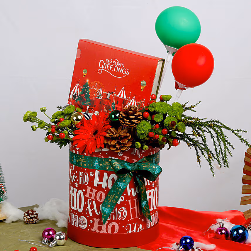 Christmas Treats and Flowers Box