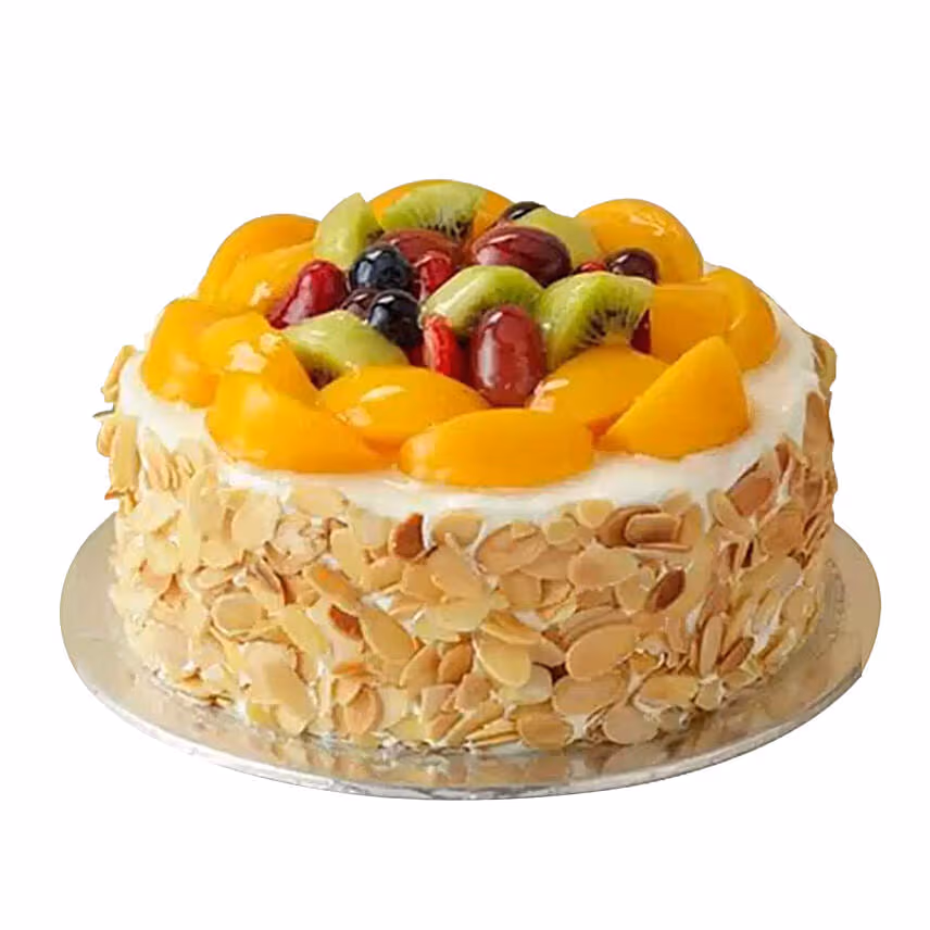 Box Of Mixed Roses with Fruit Cake