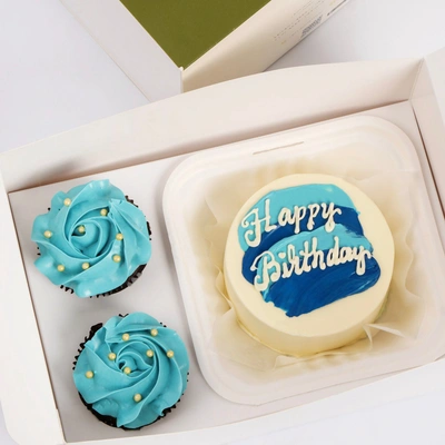 Delightful Birthday Joy Bento Cake Set - Perfect Celebration Treat!