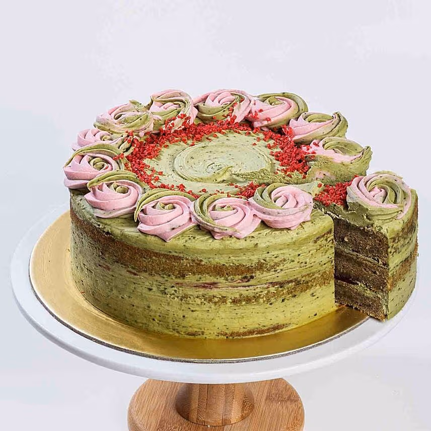 Matcha Balsamic Strawberry Cake 5 inches