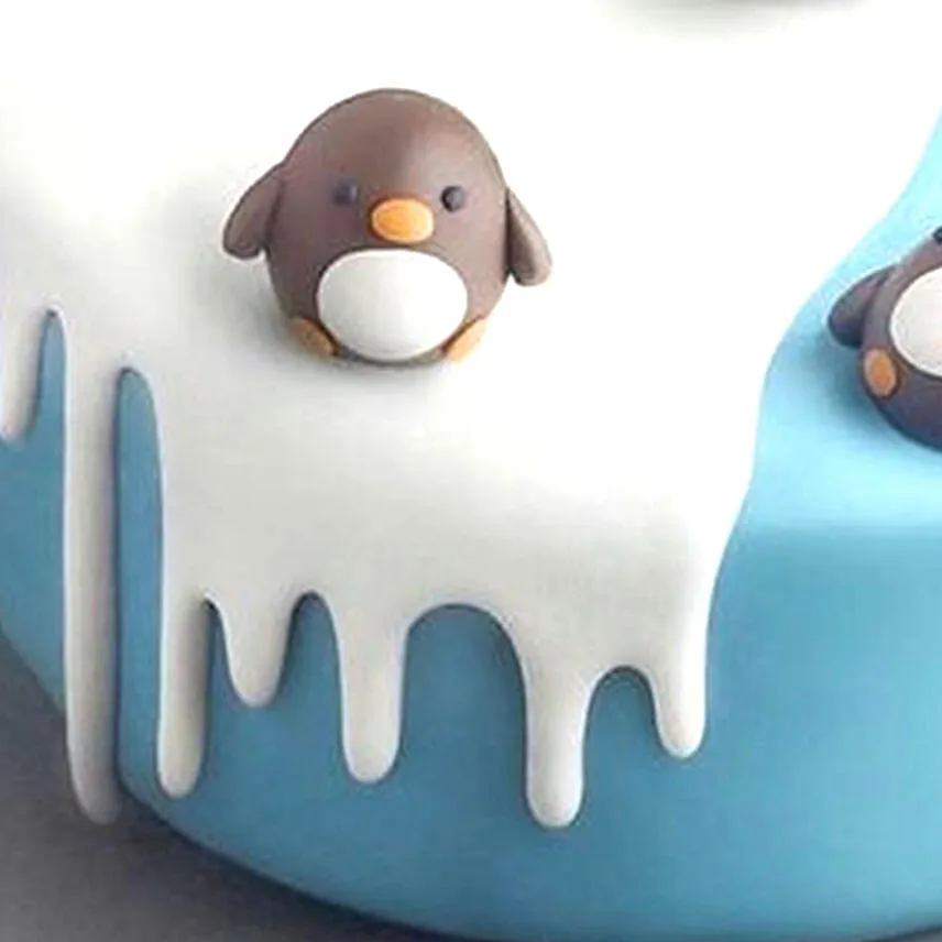 Cute Penguins Designer Cake