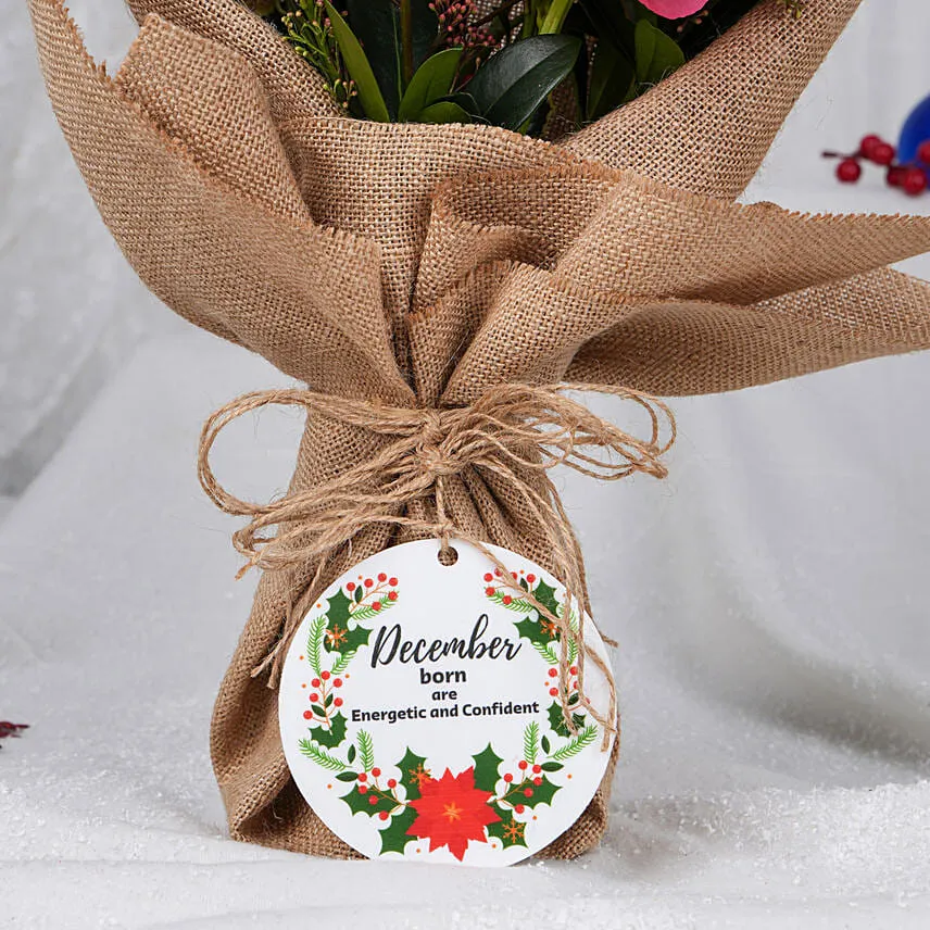 December Birthday Flower Bouquet