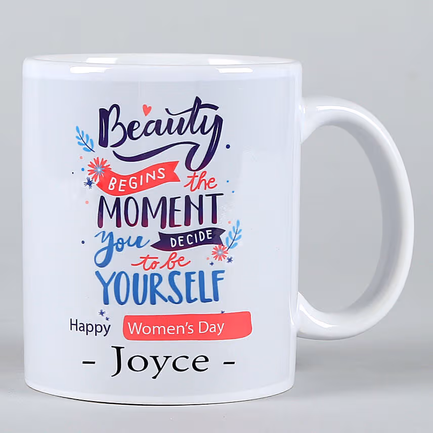 Happy Womens Day Personalised White Mug