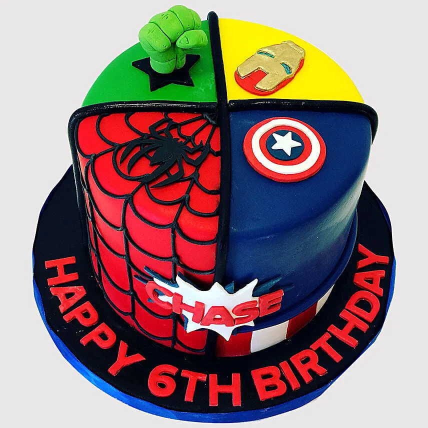 Avengers Superheroes Sign Cake