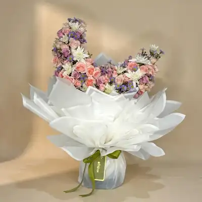 Moonlight Garden Bouquet - Enchanting Floral Symphony