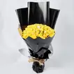 Enticing Yellow White Roses Beautifully Tied Bouquet
