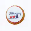 Delicious Vanilla Happy Anniversary Cupcakes - Set of 6