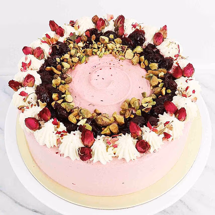 Toasty Pistachio Berry Cake