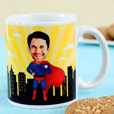 Personalised Superman Caricature Mug