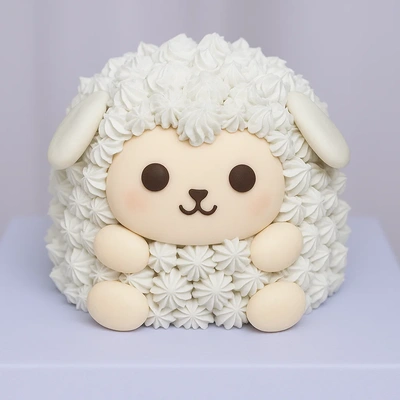 Delightful Sheep Qurbani Cake - Red Velvet
