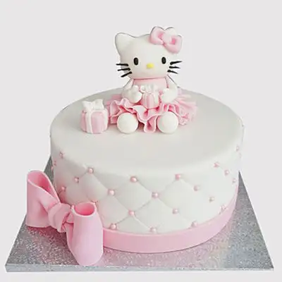 Delightful Princess Hello Kitty Fondant Chocolate Cake