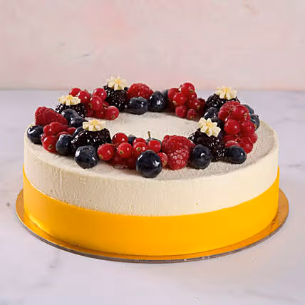 Berry Melody Birthday Delight Cake - A Festive Vanilla Berry Treat