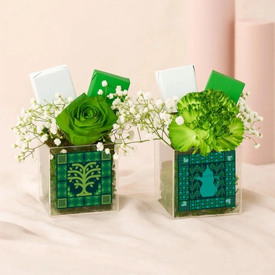 National Day Cappuccino Rose & Chocolate Boxes | Set of 2