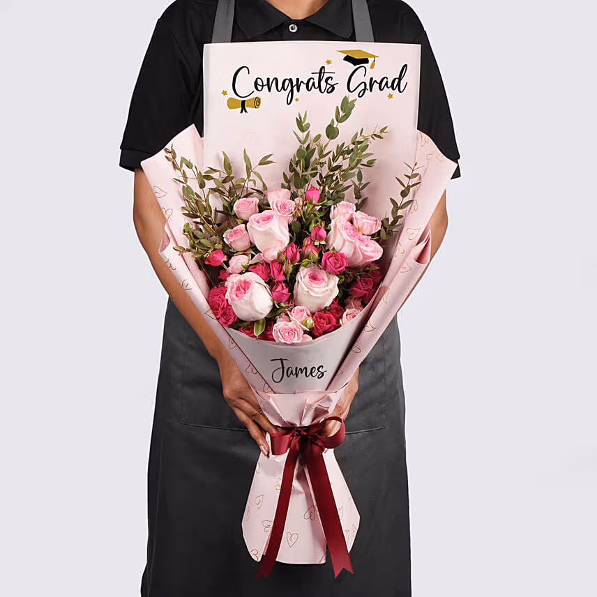 Congrats Grad Roses Bouquet