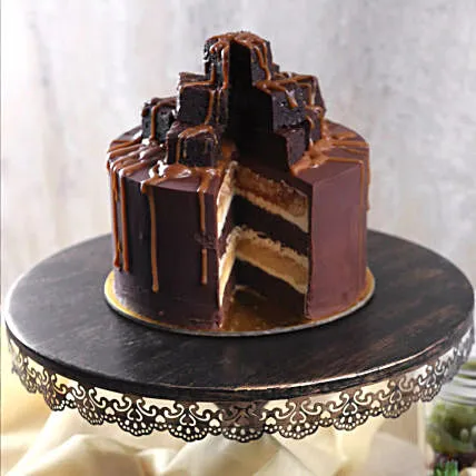Decadent Brownie Caramel Cake - Perfect for Celebrations