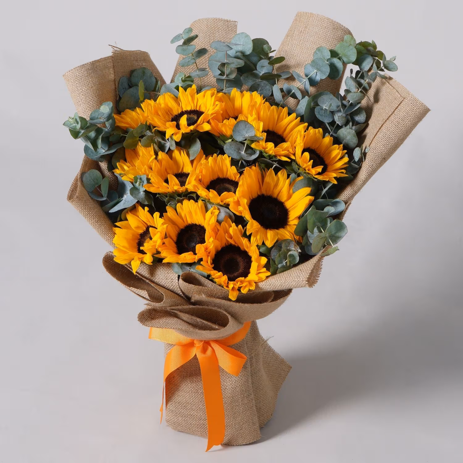 Joyful Sunflower & Eucalyptus Bouquet: Bright & Early Floral Delight