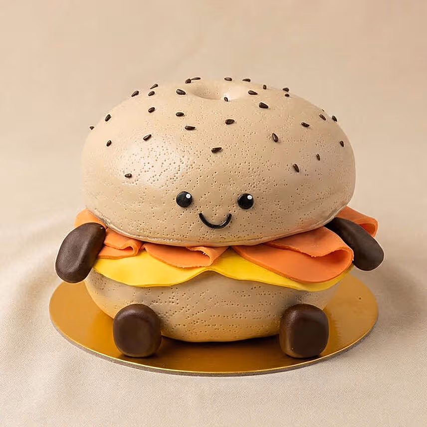 Amuseable Burger Jellycat Theme Cake
