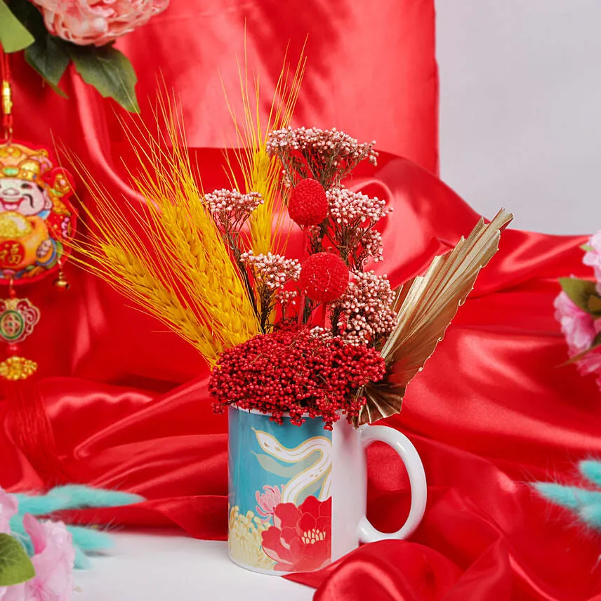 2025 CNY Flower Mug