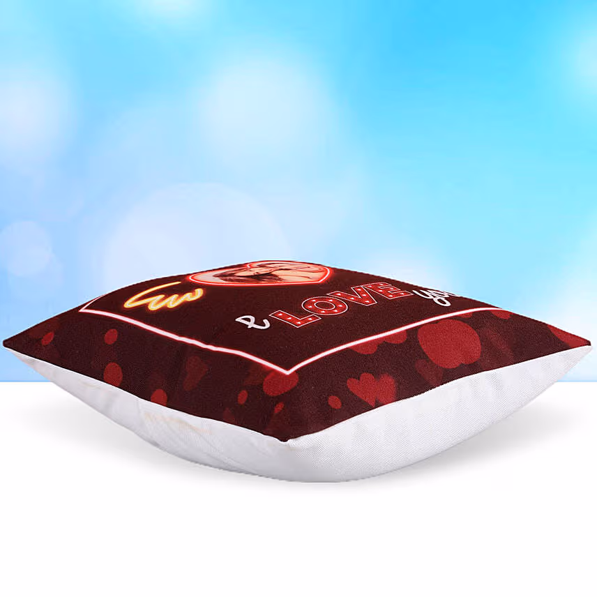 I Love You Personalised Led Cushion With Ferrero Rocher