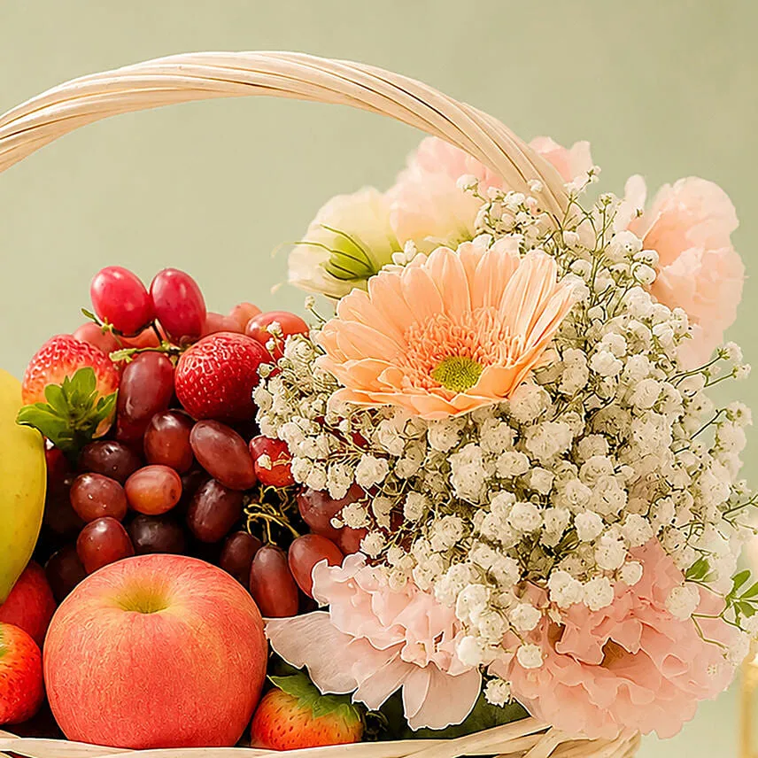 Flowers n Fruit Harmony Basket