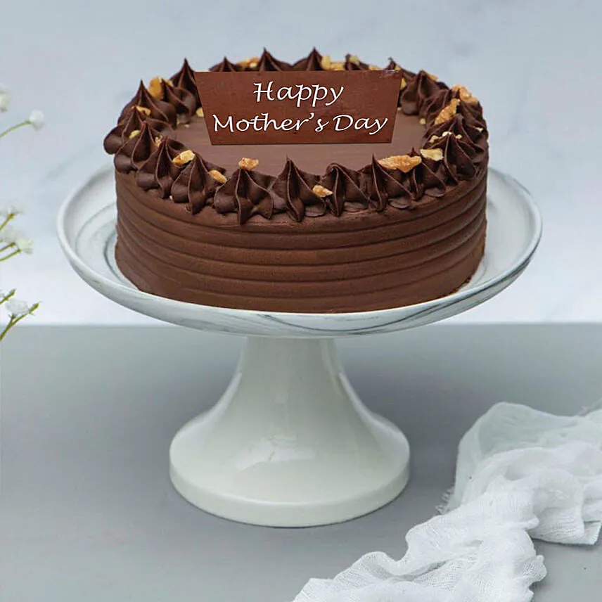 Crunchy Walnut Chocolate Cake For Mothers Day