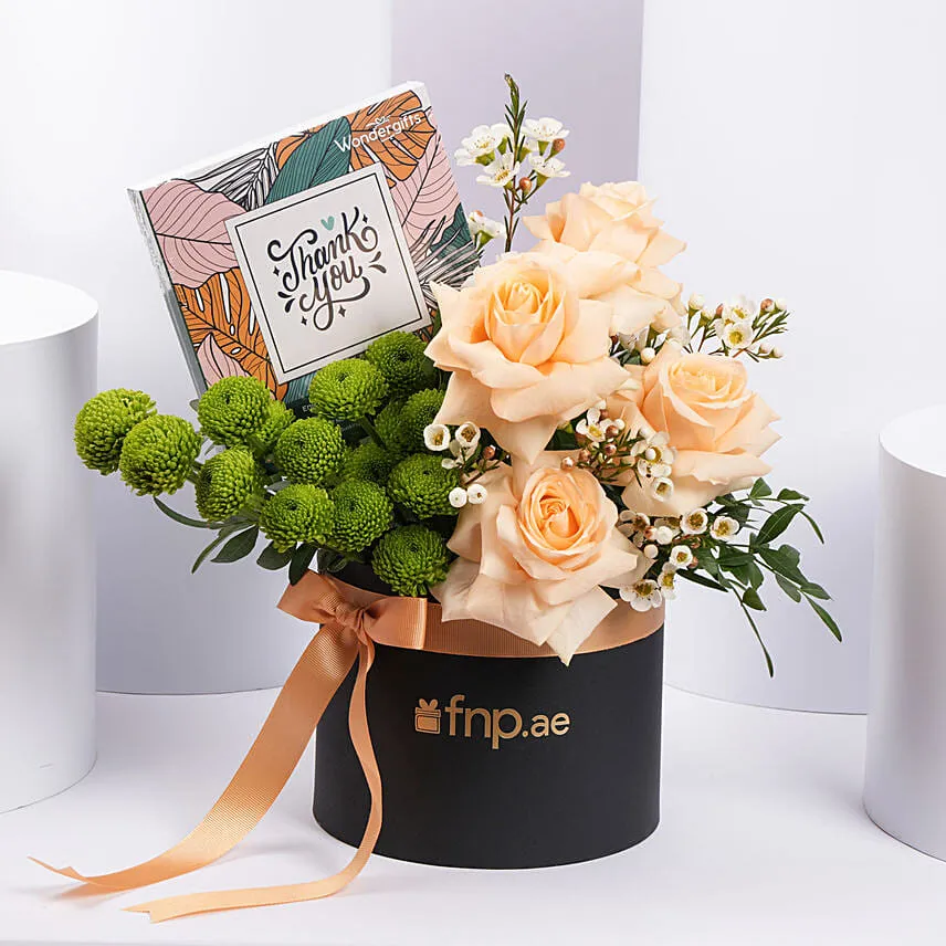 Wonder Gift Thank You Gift Box In A Flower Arrangement